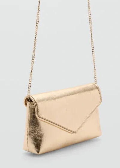 Mango Flap Chain Bag Gold In Gold