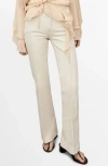 Mango Mid-rise Flared Jeans In Neutral