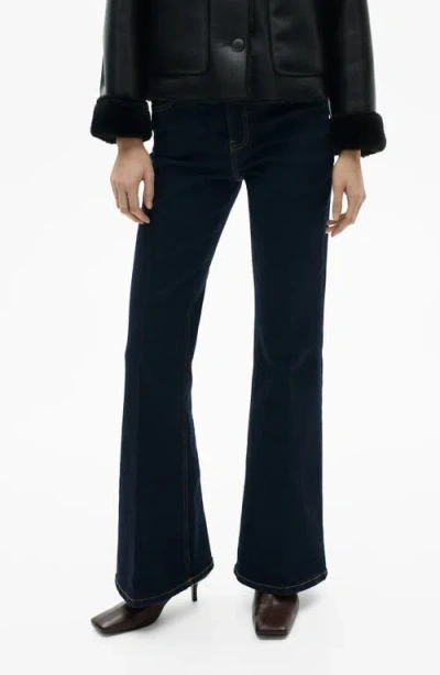 Mango Flare Jeans In Open Blue
