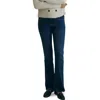 Mango Flare Maternity Jeans In Dark Blue