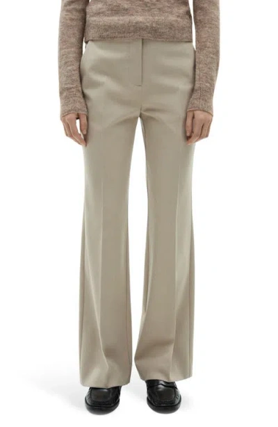 Mango Flare Pants In Beige