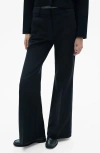Mango Flare Pants In Black