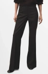Mango Flare Pants In Brown