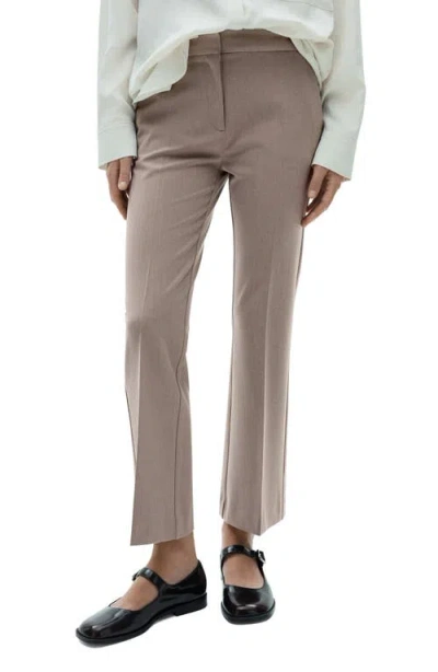 Mango Flare Pants In Medium Brown