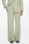 Mango Lyocell Suit Trousers Pastel Green In Pastel Green