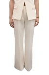 Mango Flare Suiting Pants In Ecru