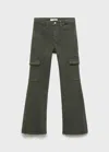 Mango Jean Cargo Flare Vert Forêt - Enfants - 13-14 Ans -  Kids In Black
