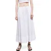 Mango Flared Cotton Midi Skirt In White