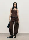 Mango Haut Croisé En Lin Lyocell Chocolat - Femme - M -  In Brown