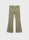 Mango Flared Jeans Khaki