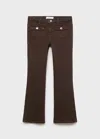 Mango Kids' Flared Jeans With Pocket Chocolate In Brown