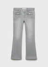 Mango Flared Jeans With Pocket Denim Grey In Gray