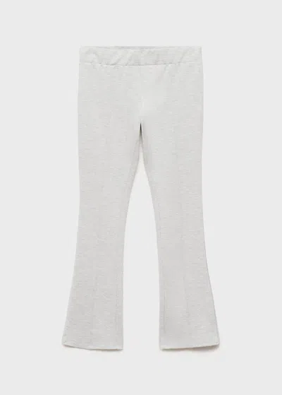 Mango Kids' Flared Leggings Medium Heather Grey In Gray