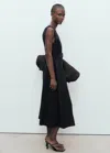 Mango Flared Linen Dress With Belt