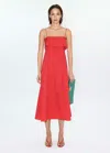 Mango Flared Midi-dress In Red