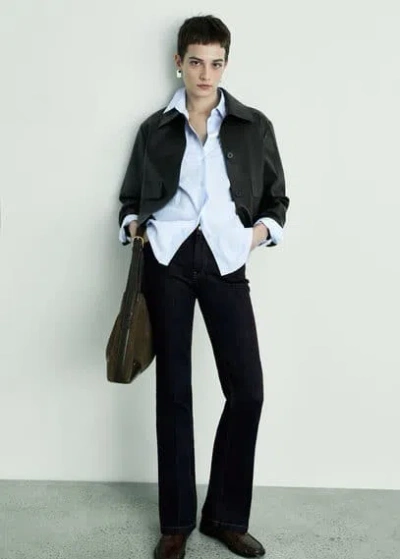 Mango Flared Rinse-wash Jeans Open Blue