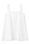 Mango Flared Stretch Cotton Minidress In White