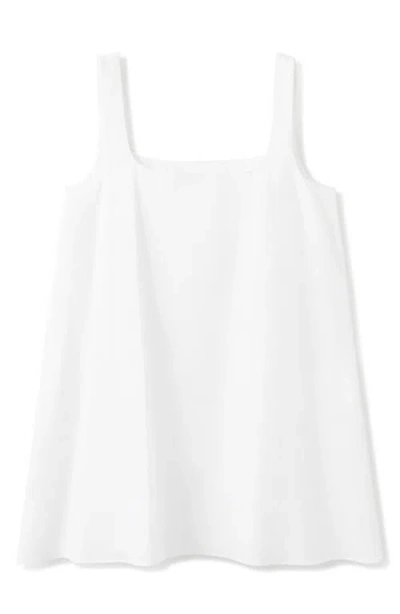 Mango Flared Stretch Cotton Minidress In White