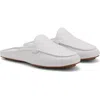 Mango Leather Flat Shoes White In White