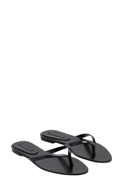 Mango Flip Flop In Black