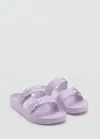 Mango Flip Flops Buckles In Light/pastel Purple