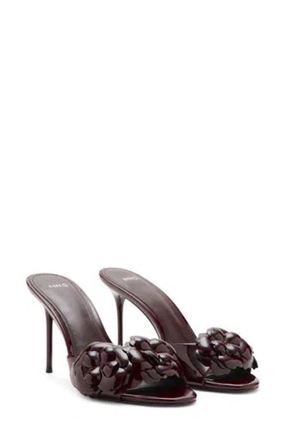 Mango Flora Petals Slide Sandal In Brown