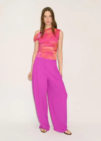 Mango Floral Asymmetrical Top