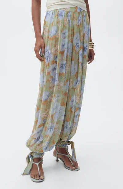 Mango Floral Balloon Leg Pants
