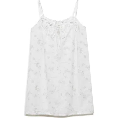 Mango Floral Embroidered Cotton Nightgown