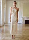 Mango Robe Brodée De Fleurs Avec Détails À Franges Écru - Femme - M -