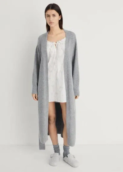 Mango Floral Embroidered Nightgown White