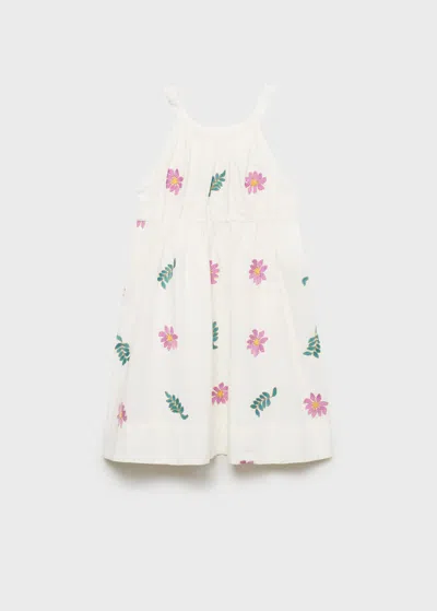 Mango Kids' Dress Ecru