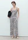 Mango Coco Sleeveless Linen Blend Button-up Shirt In Ecru