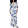 Mango Printed Jumpsuit With Bow Purple In Purple