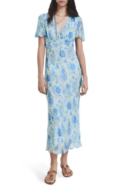 MANGO MANGO FLORAL MIDI DRESS