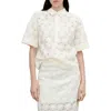 Mango Floral Open Stitch Shirt