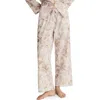 Mango Floral Pajama Pants In Light/pastel Grey