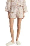Mango Floral Print Cotton Pajama Shorts In Pink