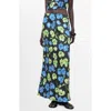 Mango Floral Print Maxi Skirt In Black