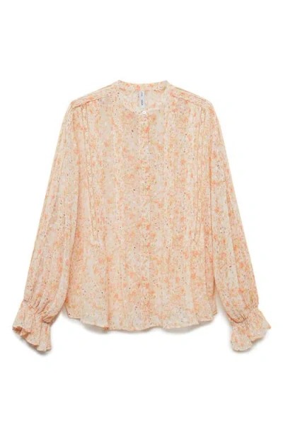 Mango Women's Floral Print Shirt In Ecru
