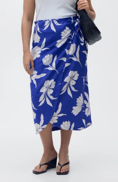 Mango Floral Print Sarong Skirt