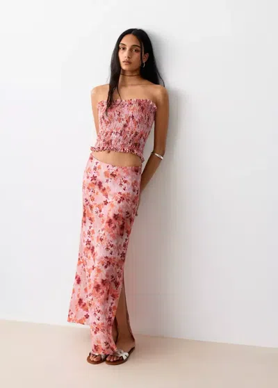 Mango Floral Print Skirt In Multi