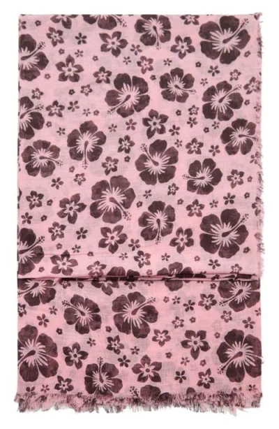 Mango Floral Scarf In Pink