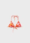 Mango Ruffle Floral Triangle Bikini Top