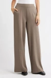 Mango Florida Elastic Waist Pants In Brown