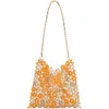 Mango Flower Metal Shoulder Bag In Orange