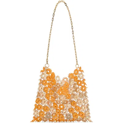Mango Flower Metal Shoulder Bag In Orange