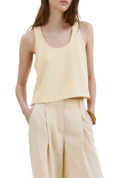 Mango Flowy Cropped Top In Yellow