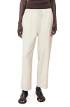 Mango Flowy Drawstring Pants In White