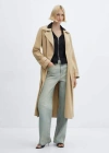 Mango Trench Fluide Revers In Light Beig